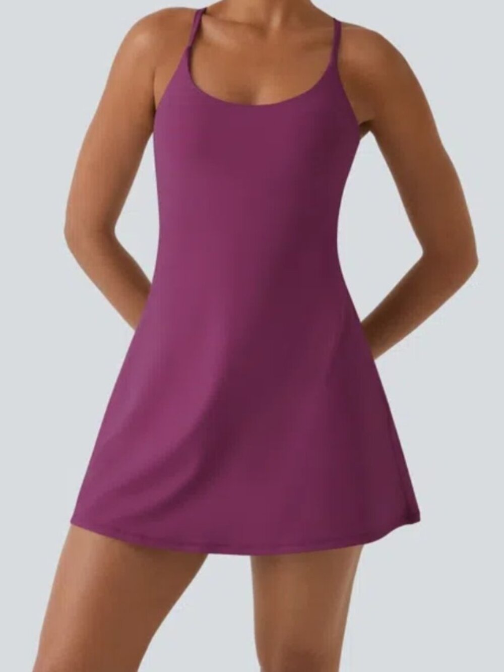 Halara SoftlyZero Plush Backless Active Sporty Athleisure Activewear Dress